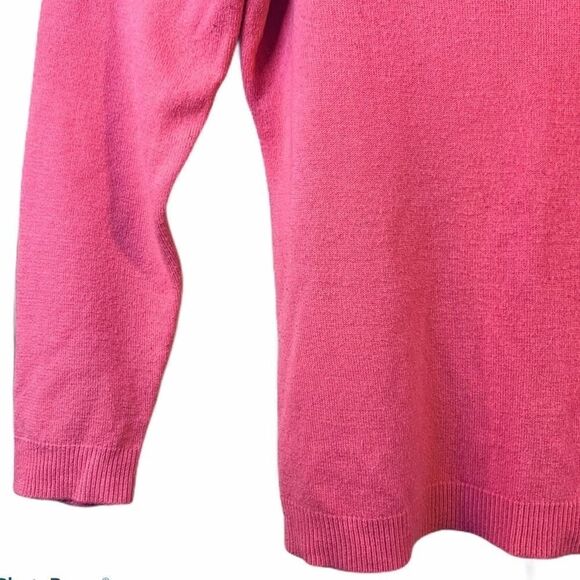 New York & Company Solid Pink V Neck Sweater Ultra Soft Long Sleeve Size XL - Picture 3 of 9